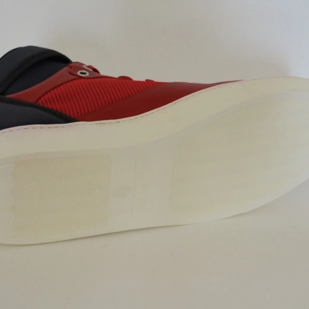 NWT BALENCIAGA MENS NEOPRENE STRAP HITOP LEATHER SNEAKERS - Picture 9 of 10